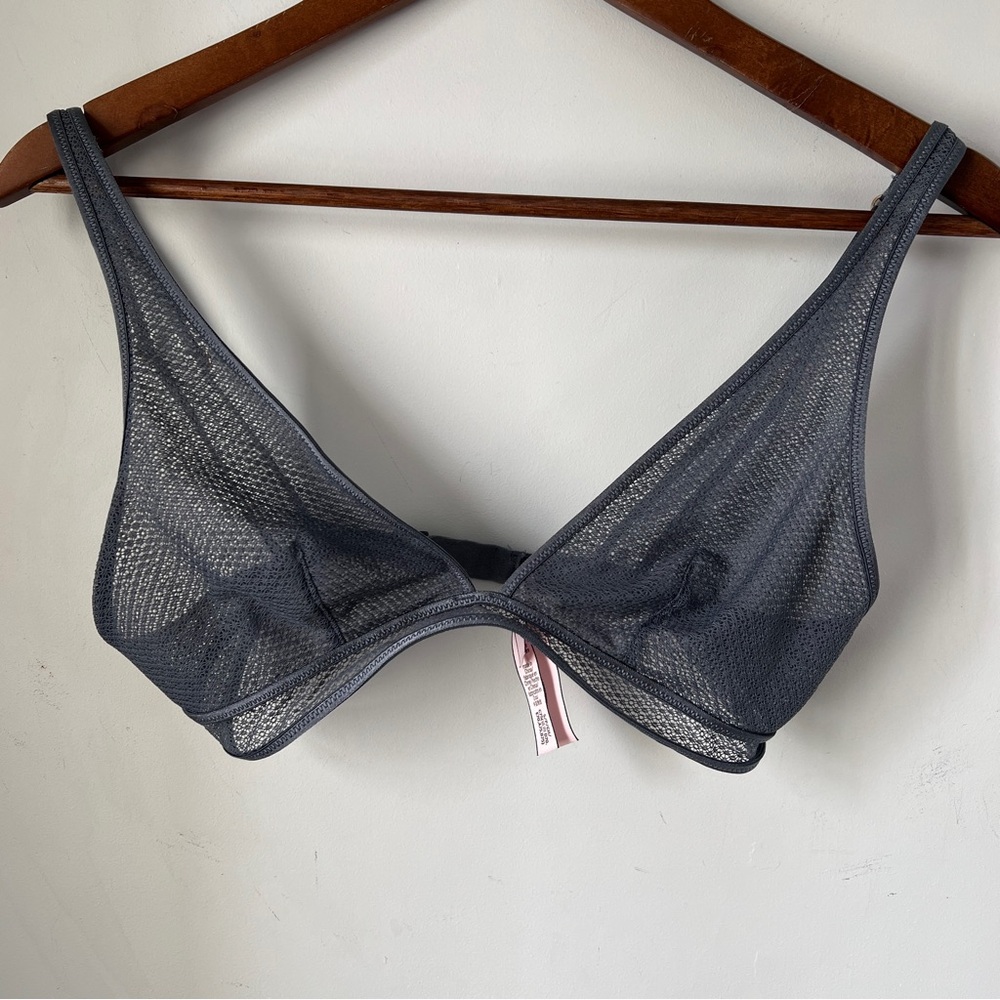 Victoria's Secret Gray Mesh Bra Intimates Sleepwear